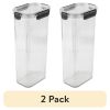 (2 pack) 11.5 Cup Plastic Pantry Storage Container, Clear