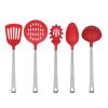 Kitchen and Cooking Utensil Set Spoon Spatula Ladle Pasta Spoon and Skimmer Assorted Colors