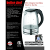 Better Chef 1500W 7-Cup Cordless Electric Borosilicate Glass Kettle with 360 Degree Swivel Base