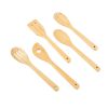 5pk Bamboo Spoons for Cooking, Kitchen Essential Tools Set