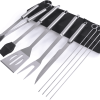9PCS BBQ Grill Accessories for Top Chef - Professional Grill Tools Set & Basic BBQ Tools for Backyard Restaurant Outdoor Kitchen - Gifts for Father