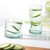 (2 pack) Clear Green Glass, 11.5 oz