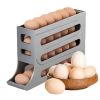 2pcs Kitchen Eggs Organizer 4-layer Slide Refrigerator Eggs Rack