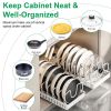 Pull Out Pots And Pans Organizer Under Cabinet With 8 Adjustable Dividers Rustproof Carbon Steel Sliding Pots Holder For Kitchen Cookware Bakeware Pot