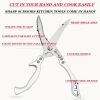 "2-Piece German Stainless Steel Kitchen Scissors Set - Industrial Strength for Meat Prep & Vegetable Chopping"