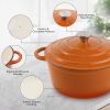 Enamel Dutch POTS can withstand high temperatures and meet many cooking needs, such as cooking, baking and stewing