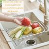 "The Ultimate Sink Organizer - Expandable Dish Rack Holds Forks, Bowls & Produce - Rust-Free Design"